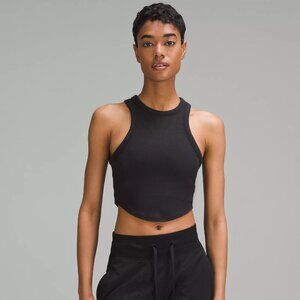Lululemon Hold Tight Cropped Tank Top - Black Size 0 EUC